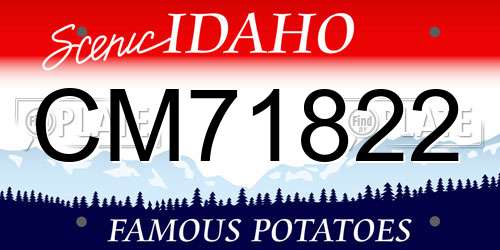 CM71822 Idaho License Plate