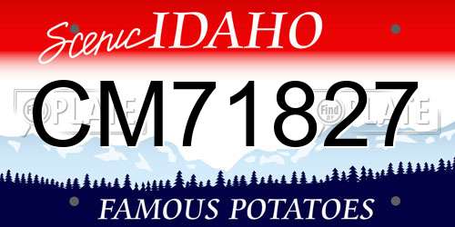 CM71827 Idaho License Plate