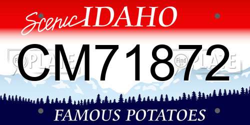 CM71872 Idaho License Plate