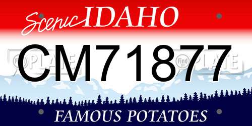 CM71877 Idaho License Plate