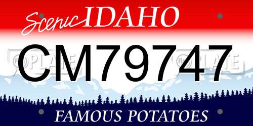 CM79747 Idaho License Plate