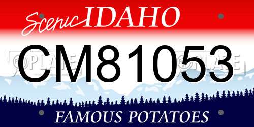 CM81053 Idaho License Plate