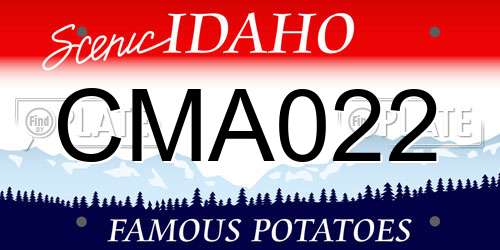 CMA022 Idaho License Plate