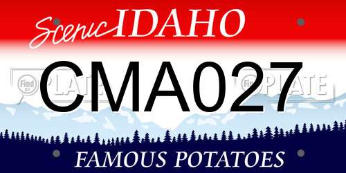 CMA027 Idaho License Plate