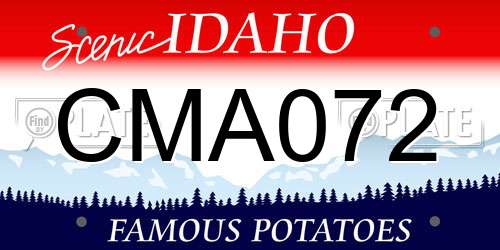 CMA072 Idaho License Plate