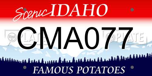 CMA077 Idaho License Plate