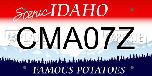 CMA07Z Idaho License Plate