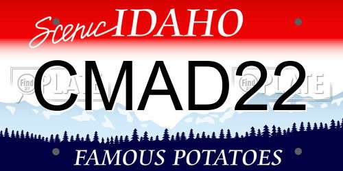 CMAD22 Idaho License Plate