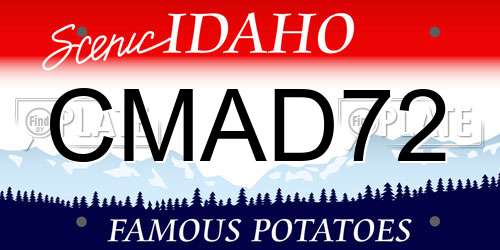CMAD72 Idaho License Plate