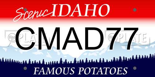 CMAD77 Idaho License Plate