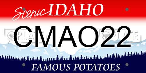 CMAO22 Idaho License Plate