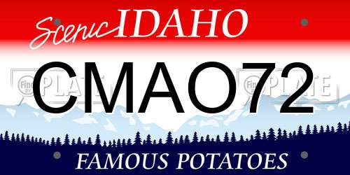CMAO72 Idaho License Plate