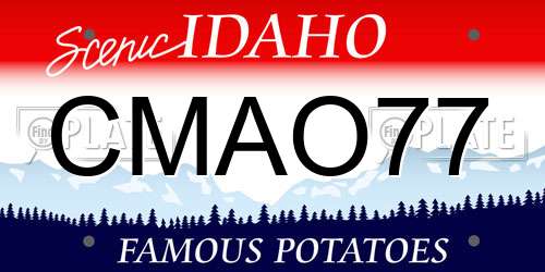 CMAO77 Idaho License Plate