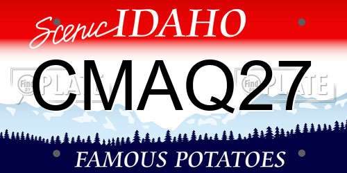 CMAQ27 Idaho License Plate
