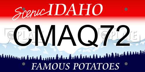 CMAQ72 Idaho License Plate