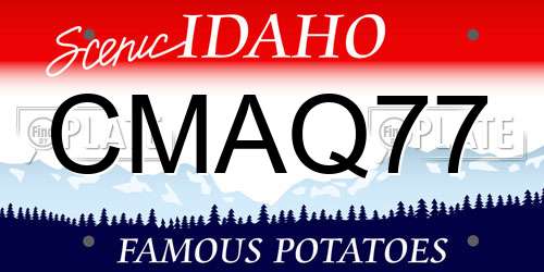 CMAQ77 Idaho License Plate