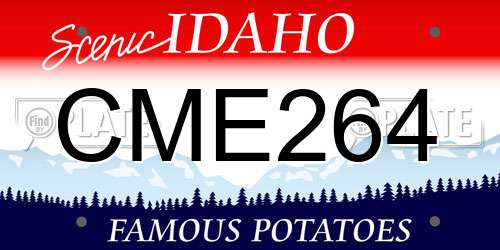 CME264 Idaho License Plate
