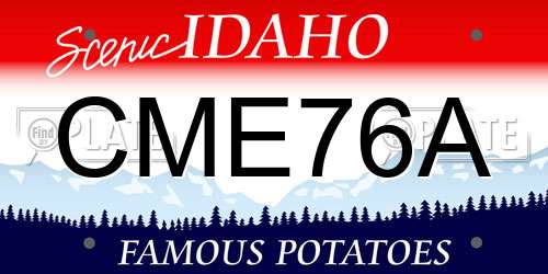 CME76A Idaho License Plate