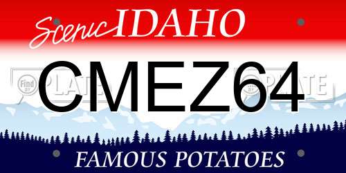 CMEZ64 Idaho License Plate