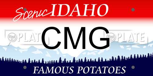 CMG Idaho License Plate