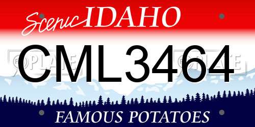 CML3464 Idaho License Plate