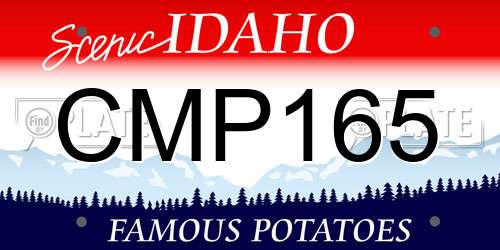 CMP165 Idaho License Plate