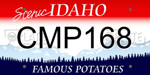 CMP168 Idaho License Plate