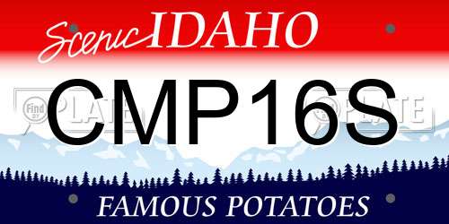 CMP16S Idaho License Plate