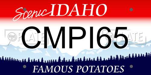 CMPI65 Idaho License Plate