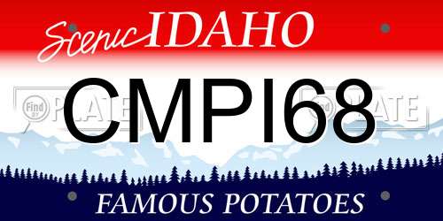 CMPI68 Idaho License Plate