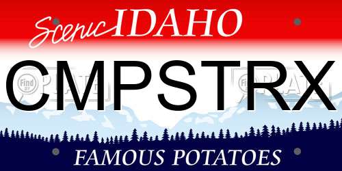 CMPSTRX Idaho License Plate