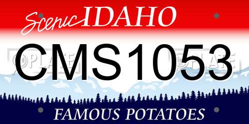 CMS1053 Idaho License Plate