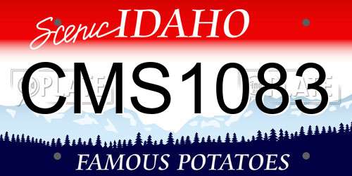 CMS1083 Idaho License Plate