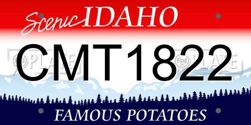 CMT1822 Idaho License Plate