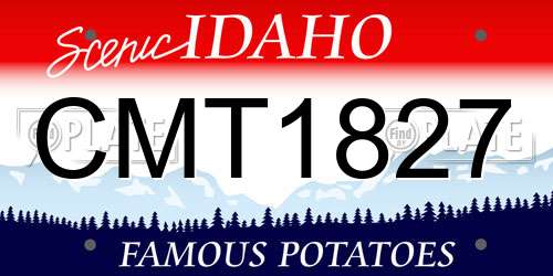 CMT1827 Idaho License Plate