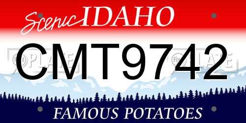 CMT9742 Idaho License Plate