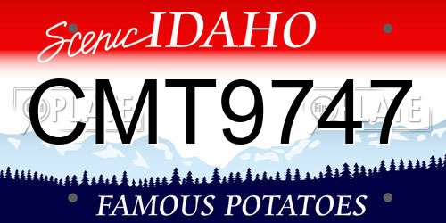 CMT9747 Idaho License Plate