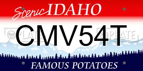 CMV54T Idaho License Plate