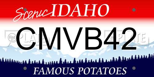 CMVB42 Idaho License Plate