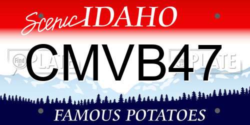 CMVB47 Idaho License Plate