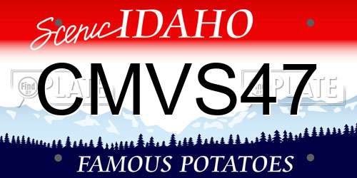CMVS47 Idaho License Plate