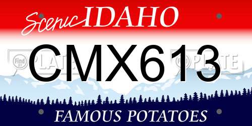 CMX613 Idaho License Plate