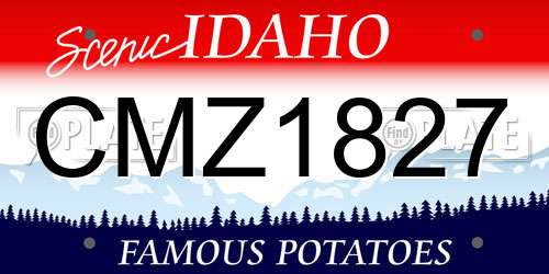 CMZ1827 Idaho License Plate