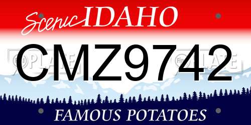 CMZ9742 Idaho License Plate