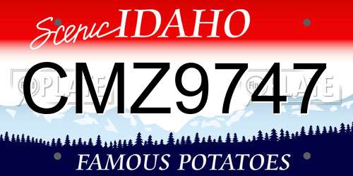 CMZ9747 Idaho License Plate