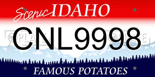 CNL9998 Idaho License Plate