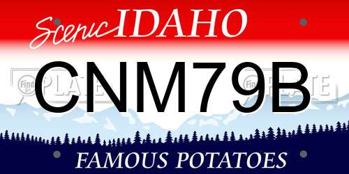 CNM79B Idaho License Plate