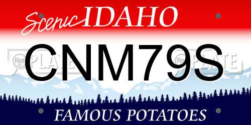 CNM79S Idaho License Plate
