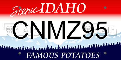 CNMZ95 Idaho License Plate