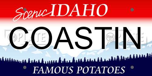 COASTIN Idaho License Plate
